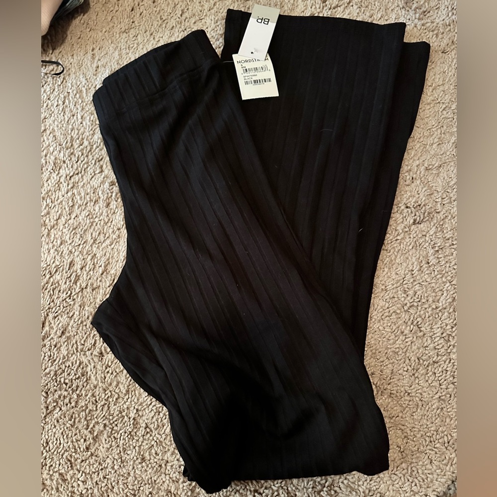 Bp Black stretchy wide leg pants